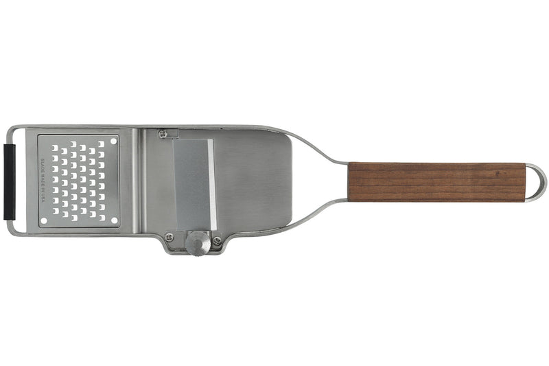 Râpe à truffe 2-en-1 Microplane Master manche en noyer