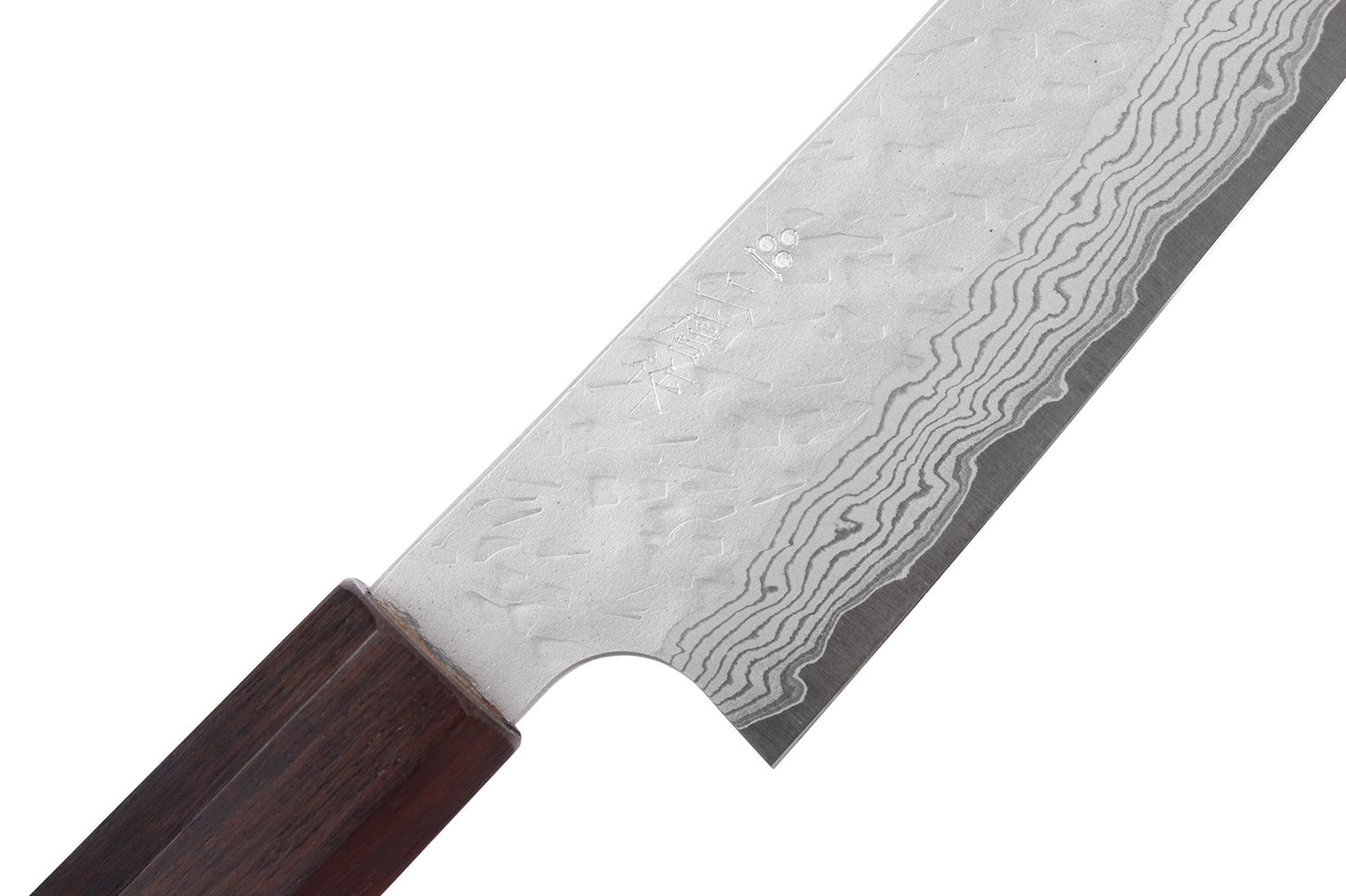 Couteau universel 15cm japonais artisanal Nigara Hamono Tsuchime VG10 damas