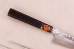 Couteau sujihiki 27cm japonais artisanal Shigeki Tanaka SG2 Kurozome Damas ébène