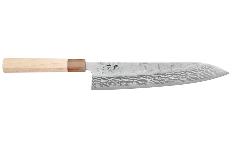 Couteau de chef 24cm japonais artisanal Yuzo Haruto Damas
