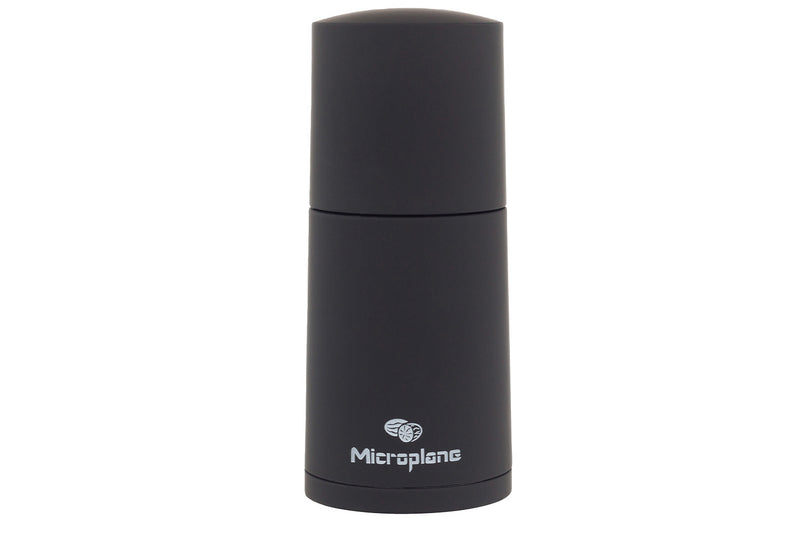 Moulin à épices 2-en-1 Microplane Specialty Series en acier inox et polymère noir