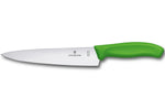 Couteau à découper manche vert lame inox 19cm Victorinox 6.8006.19L4