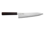 Couteau de chef gyuto 21cm japonais artisanal Hatsukokoro Kaijin BS2 ébène