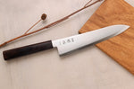 Couteau de chef gyuto 21cm japonais artisanal Hatsukokoro Kaijin BS2 ébène