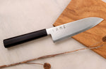 Couteau santoku 17cm japonais artisanal Hatsukokoro Kaijin BS2 ébène