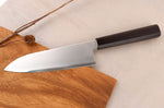Couteau santoku 17cm japonais artisanal Hatsukokoro Kaijin BS2 ébène
