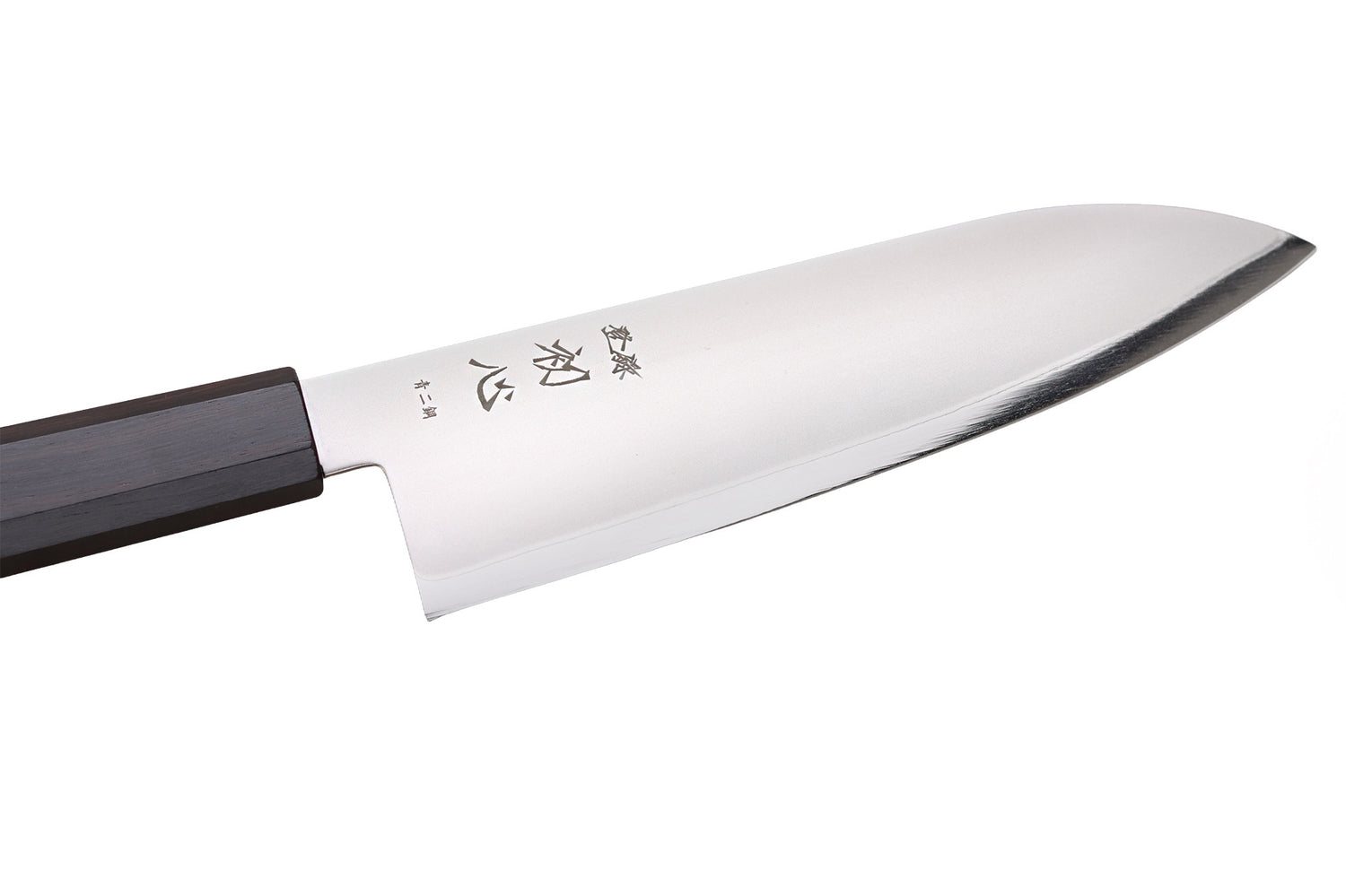 Couteau santoku 17cm japonais artisanal Hatsukokoro Kaijin BS2 ébène