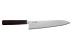 Couteau de chef gyuto 24cm japonais artisanal Hatsukokoro Kaijin BS2 ébène