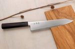 Couteau de chef gyuto kiritsuke 24cm japonais artisanal Hatsukokoro Kaijin BS2 ébène