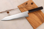 Couteau de chef gyuto kiritsuke 24cm japonais artisanal Hatsukokoro Kaijin BS2 ébène