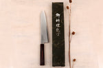 Couteau de chef gyuto kiritsuke 24cm japonais artisanal Hatsukokoro Kaijin BS2 ébène