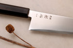 Couteau de chef gyuto kiritsuke 24cm japonais artisanal Hatsukokoro Kaijin BS2 ébène