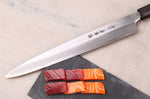 Couteau yanagiba 27cm japonais artisanal Sakai Takayuki Honkasumi pour gaucher