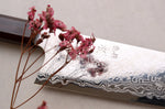 Couteau de chef 21cm japonais artisanal Hatsukokoro Ginga ATS-34 Damas ébène