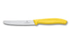 Couteau de table Victorinox SwissClassic jaune lame à dents 11cm