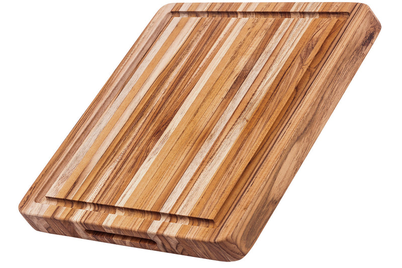 Planche à découper TeakHaus Tradition en teck avec rigole 51x38x3,8cm