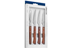 Coffret de 4 couteaux à steak/pizza Arcos lame dentelée 11cm manche en bois de hêtre compressé