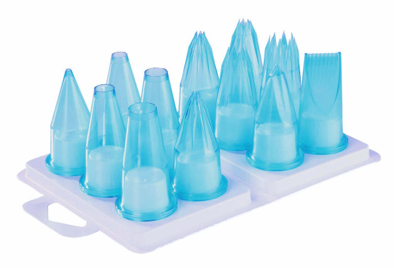 Assortiment de 12 douilles pour pâtisserie/cuisine polycarbonate bleu