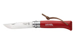 Couteau Opinel Baroudeur n°08 lame 8,5cm manche rouge