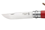 Couteau Opinel Baroudeur n°08 lame 8,5cm manche rouge