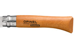 Couteau Opinel Tradition Carbone n°10 lame 10cm manche hêtre + virole tournante