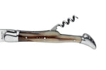 Couteau Laguiole Arbalète G.David manche façon corne blonde 12cm avec tire bouchon intégré