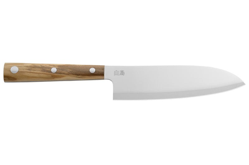 Couteau Santoku Due Cigni Hakucho 18cm manche olivier