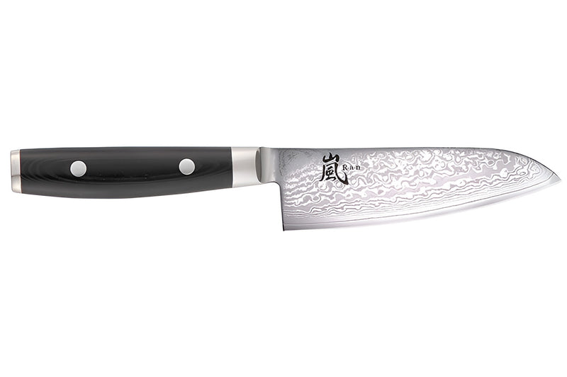 Couteau Santoku japonais Yaxell RAN lame 12.5cm damas 69 couches