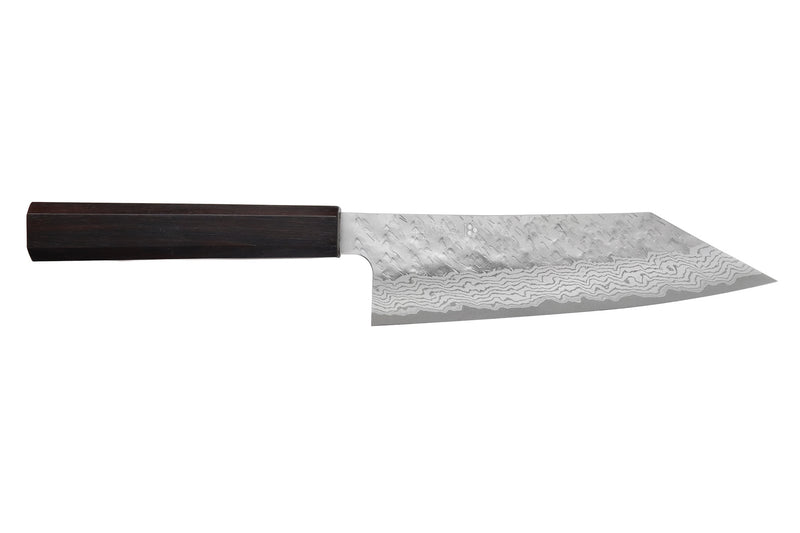 Couteau bunka 17cm japonais artisanal Nigara Hamono Tsuchime VG10 damas