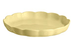 Plat à tarte rond Emile Henry Madeleine en céramique 31cm Vanille