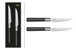 Coffret 2 couteaux à steak japonais KAI Wasabi Black lame 11cm