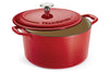Cocotte ronde 26cm Tramontina Bestow fonte émaillée rouge 6,5L