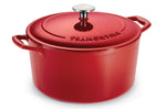 Cocotte ronde 26cm Tramontina Bestow fonte émaillée rouge 6,5L