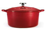 Cocotte ronde 26cm Tramontina Bestow fonte émaillée rouge 6,5L