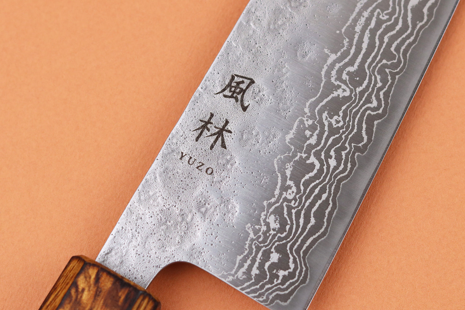 Couteau de chef 24cm japonais artisanal Yuzo Enju Damas 440C