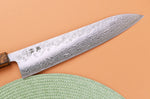 Couteau de chef 24cm japonais artisanal Yuzo Enju Damas 440C