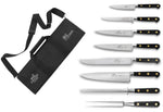 Mallette cuisinier Sabatier Chef 6 couteaux fabrication française + 1 fourchette + 1 fusil