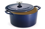 Cocotte ronde 26cm Tramontina Bestow fonte émaillée bleu 6,5L