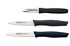 Set 2 couteaux + 1 éplucheur Arcos Nova acier NITRUM manche noir