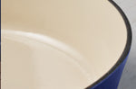 Cocotte basse 30cm Tramontina Bestow fonte émaillée bleu 3,8L