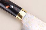 Couteau santoku 16,5cm japonais artisanal Takeshi Saji BS2 Rainbow