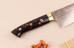 Couteau santoku 16,5cm japonais artisanal Takeshi Saji BS2 Rainbow