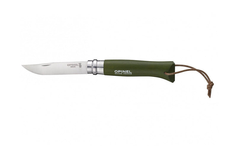 Couteau Opinel Baroudeur n°08 lame 8,5cm manche kaki