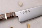 Couteau santoku 18cm japonais artisanal Hatsukokoro Hayabusa SG2 San Maï