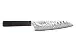 Couteau santoku 18cm japonais artisanal Hatsukokoro Hayabusa VG10 Damas Tsuchime