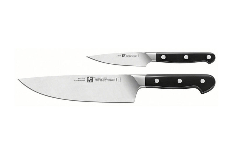 Coffret 2 couteaux de cuisine Zwilling Pro forgés - 1 office + 1 chef