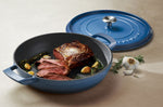 Cocotte basse 30cm Tramontina fonte émaillée bleu 3,8L