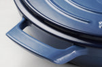 Cocotte basse 30cm Tramontina fonte émaillée bleu 3,8L