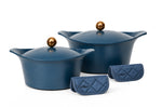 Coffret mystère Cookut L'incroyable Cocotte de Noël myrtille avec poignée et maniques incluses + cadeau offert