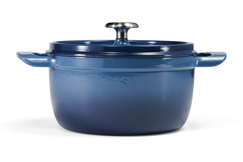 Cocotte ronde Tramontina Ampezzo fonte émaillée bleu - 22cm